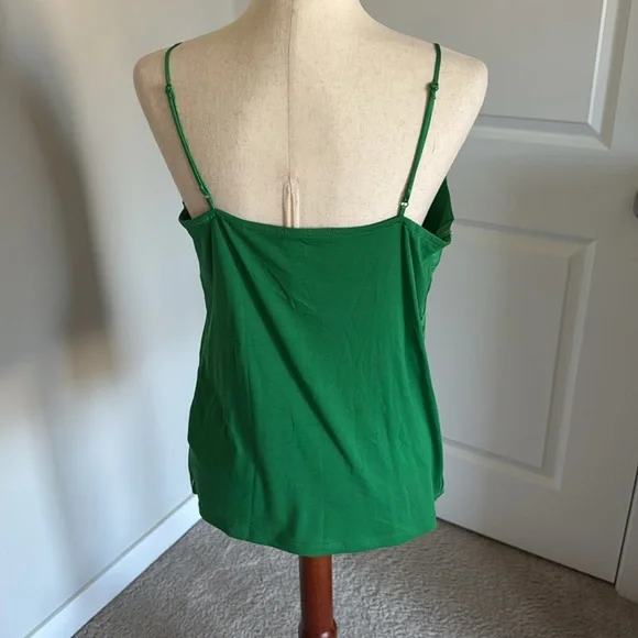 Scotch & Soda V-Neck Cropped Jersey Cami Green size Medium - Picture 5 of 9